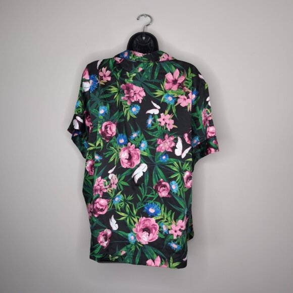 Victoria's Secret Floral Satin Tropical Rose Garden Coquette Pajama Top XXL - Picture 4 of 9